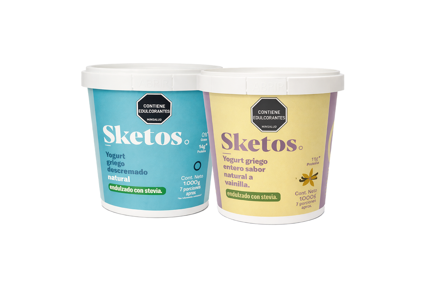 Combo Delicia Natural Sketos · Yogurt con Stevia y Vainilla