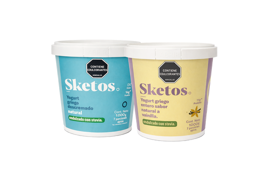 Combo Delicia Natural Sketos · Yogurt con Stevia y Vainilla