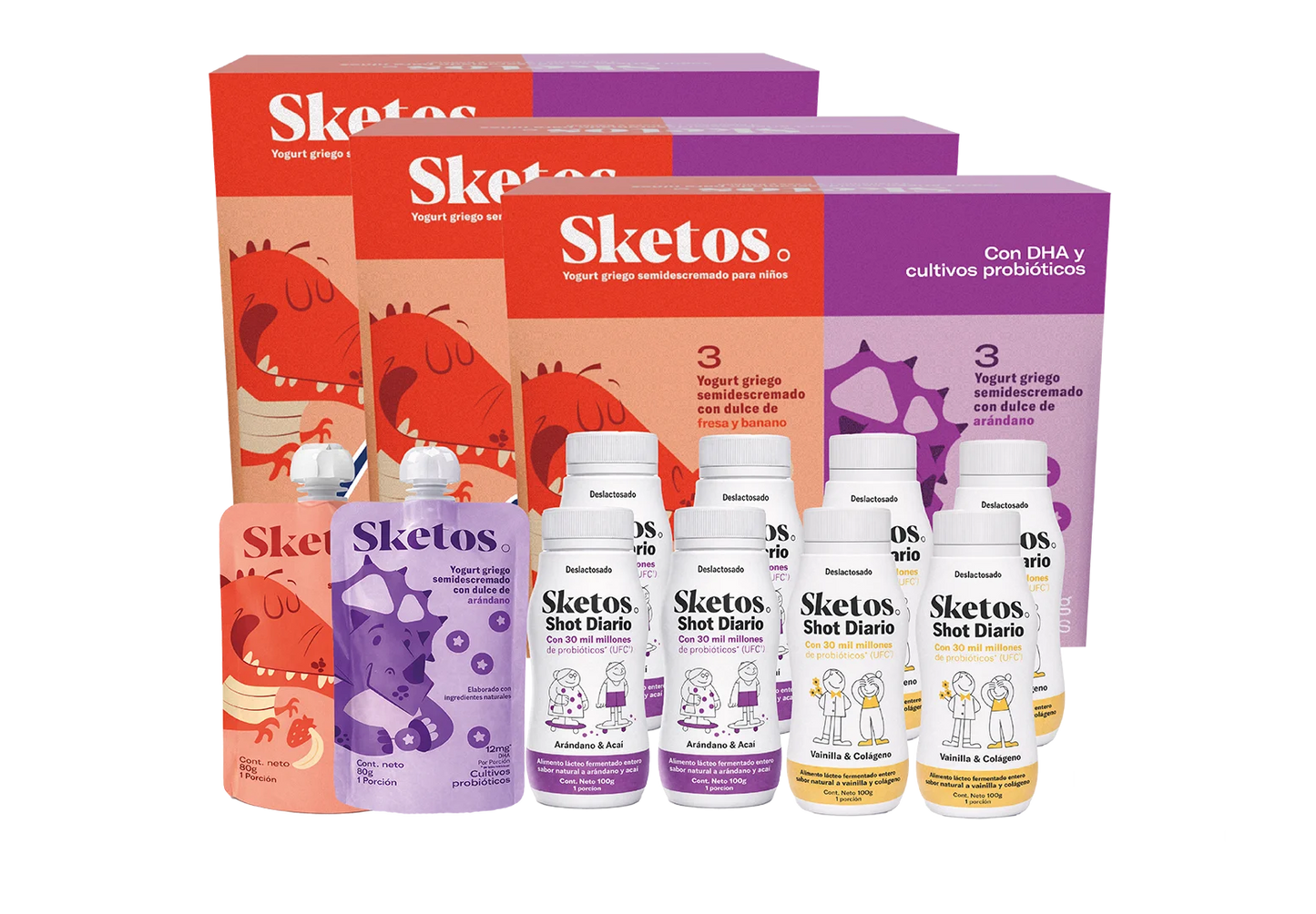Kids Sketos Combo · Pack of 3 Kids Greek Yogurt + Daily Shot