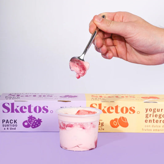 Yogurt Griego Sketos · Entero · Surtido · Pack x4 · 480g