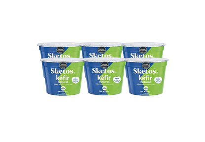Sketos Natural Kefir Combo with Stevia 120g · Pack of 6