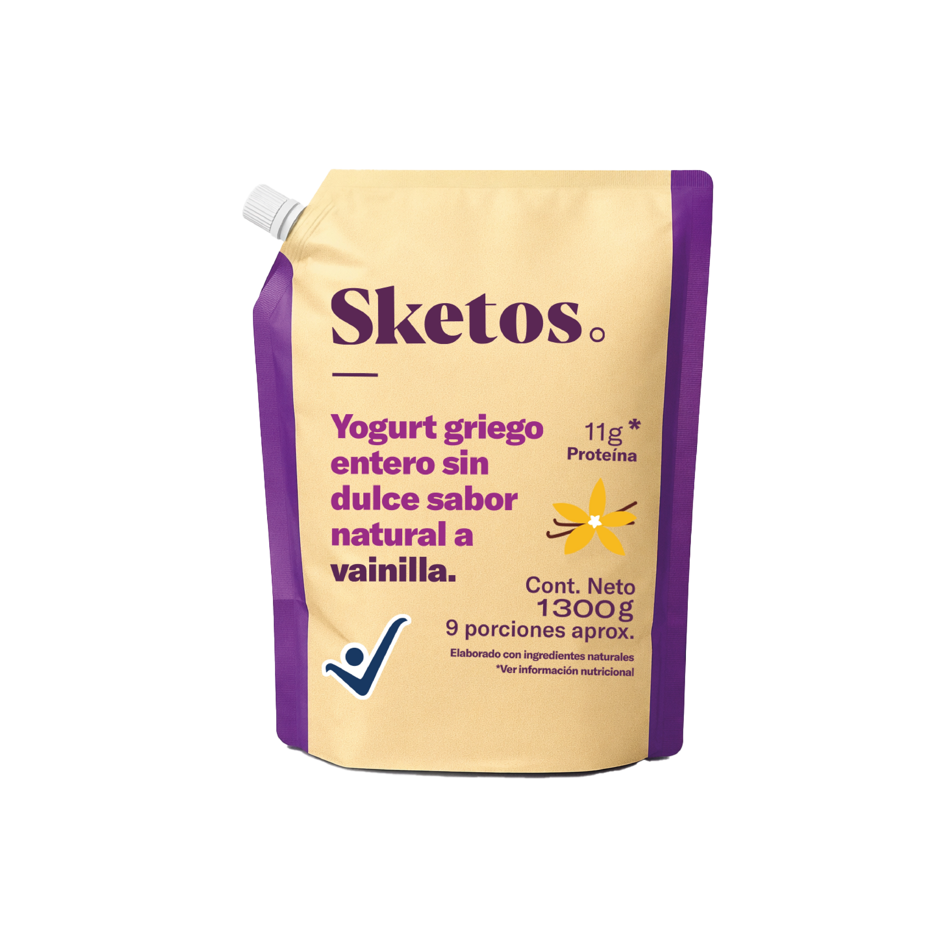 Yogurt Griego Sketos · Doypack · Vainilla · 1.300 g