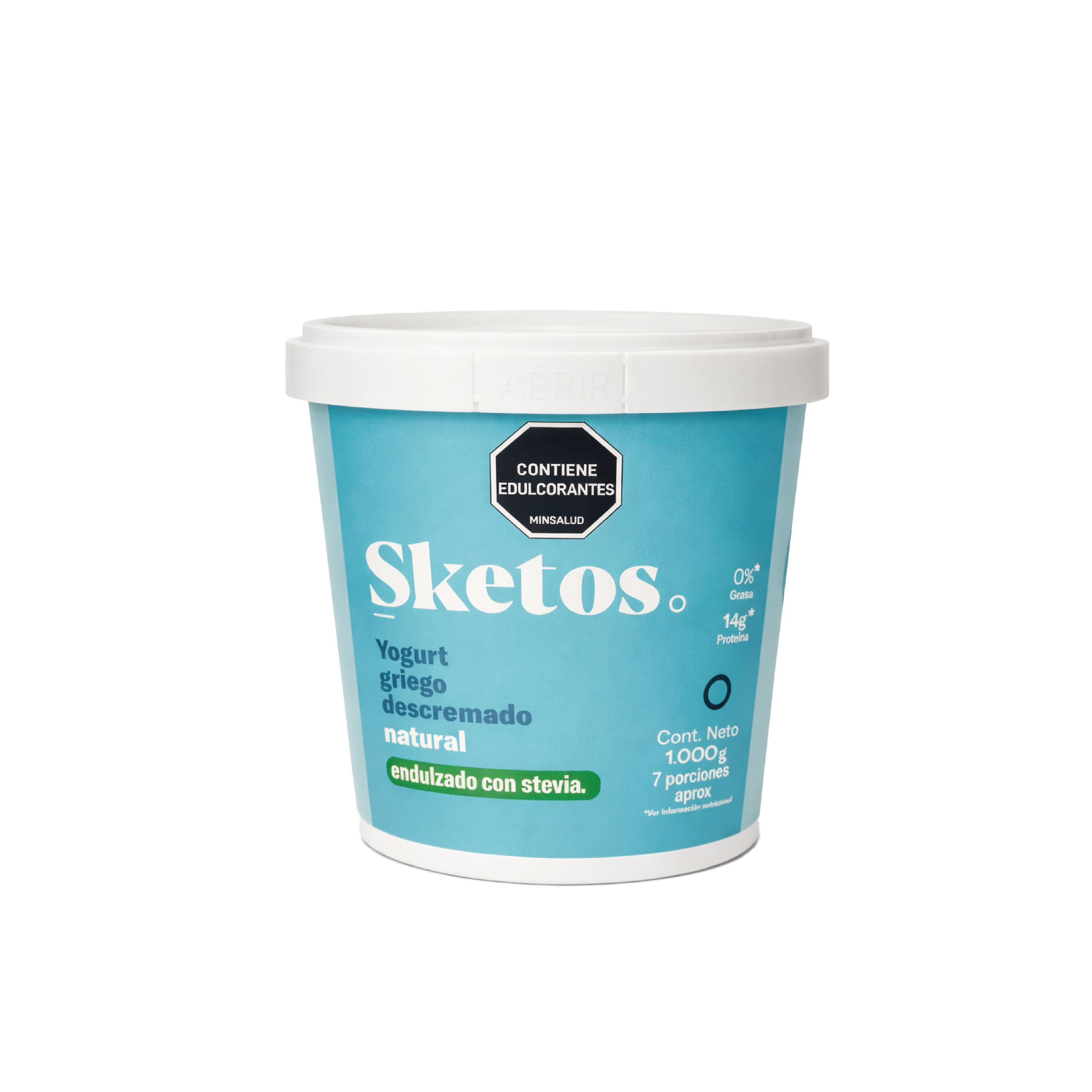 Yogurt Griego Sketos · Natural con stevia · 1.000 g