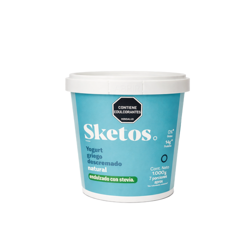 Yogurt Griego Sketos · Natural con stevia · 1.000g