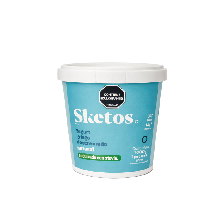 Yogurt Griego Sketos · Natural con stevia · 1.000g