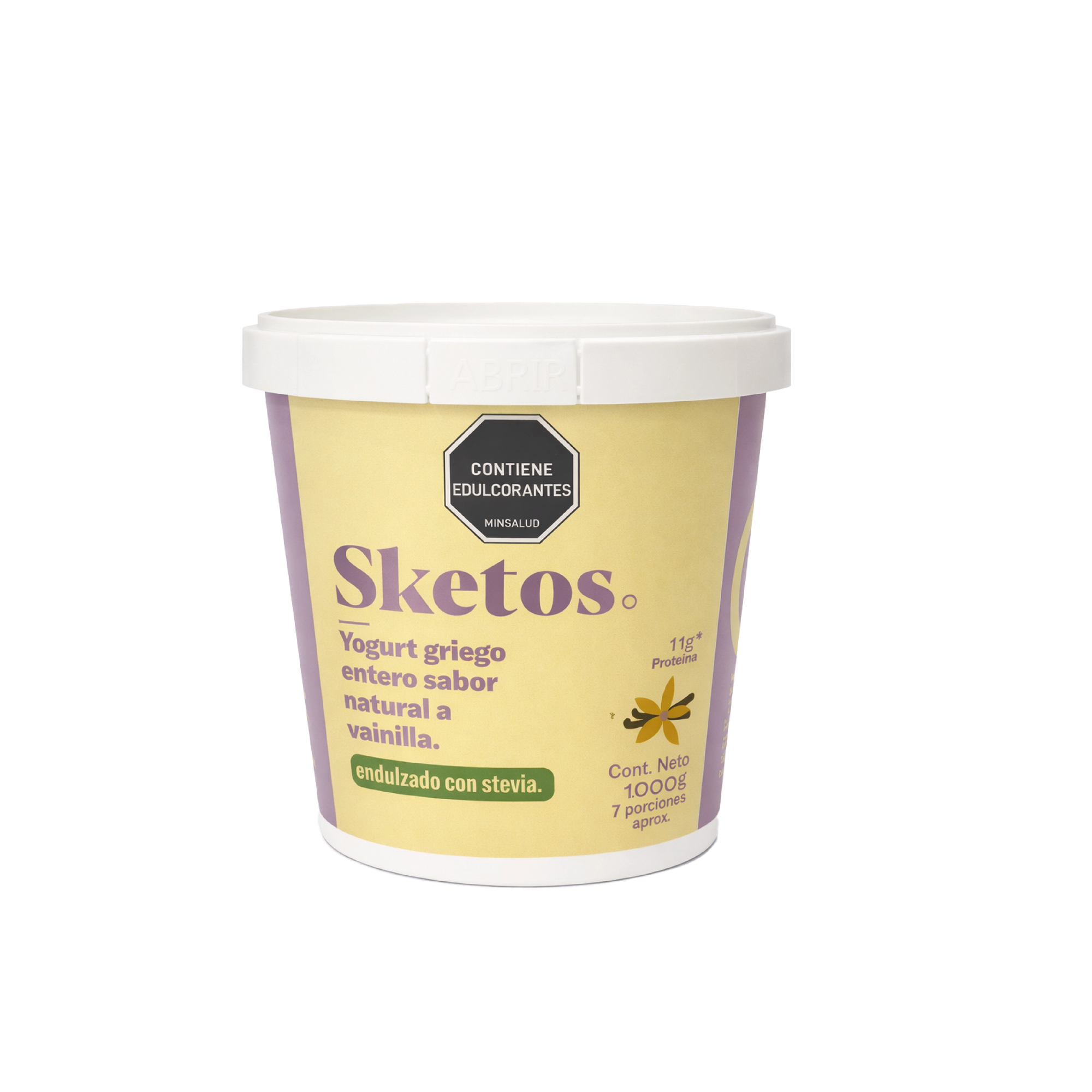 Yogurt Griego Sketos · Vainilla con stevia · 1.000 g