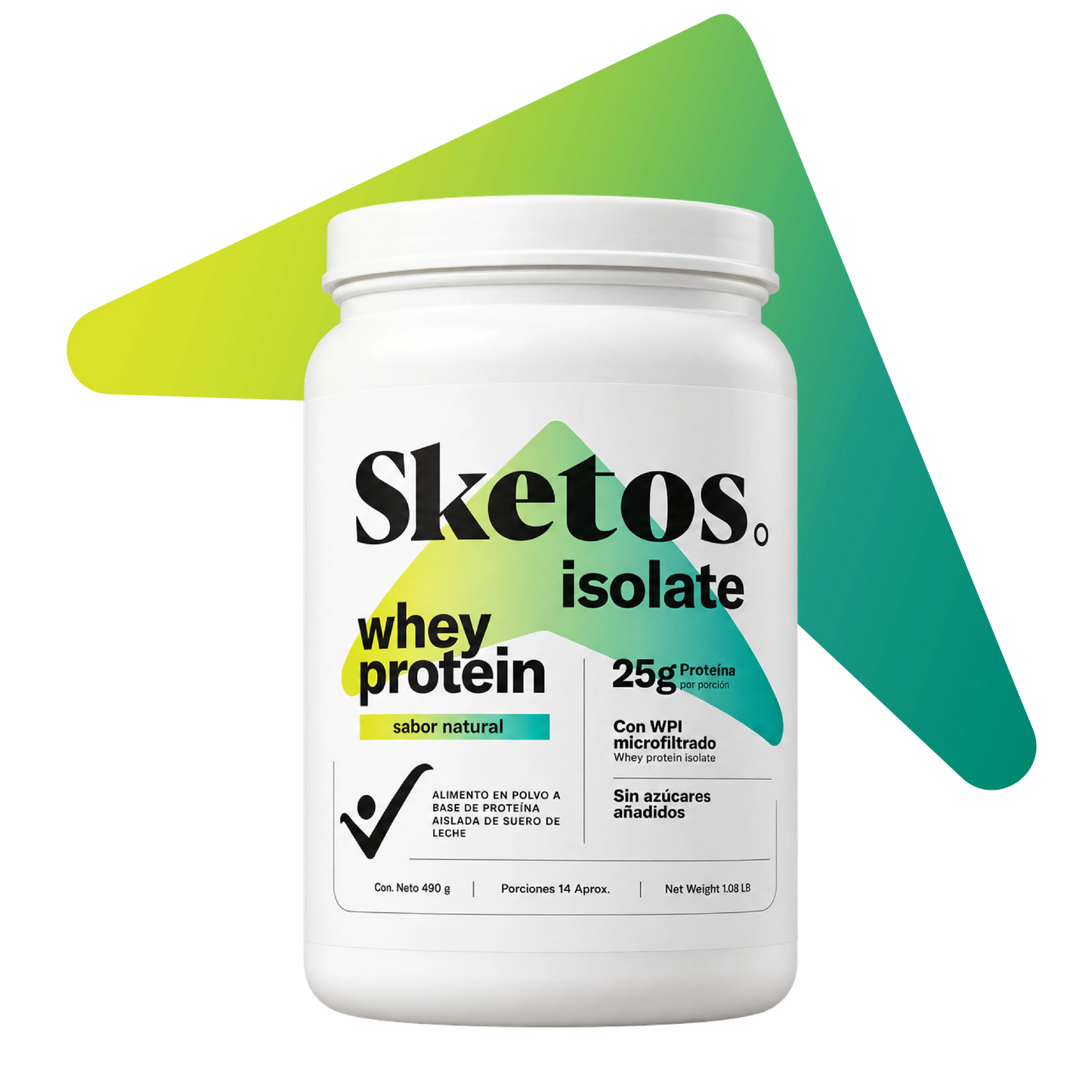 Whey Protein Isolate Sketos · Natural · 490g