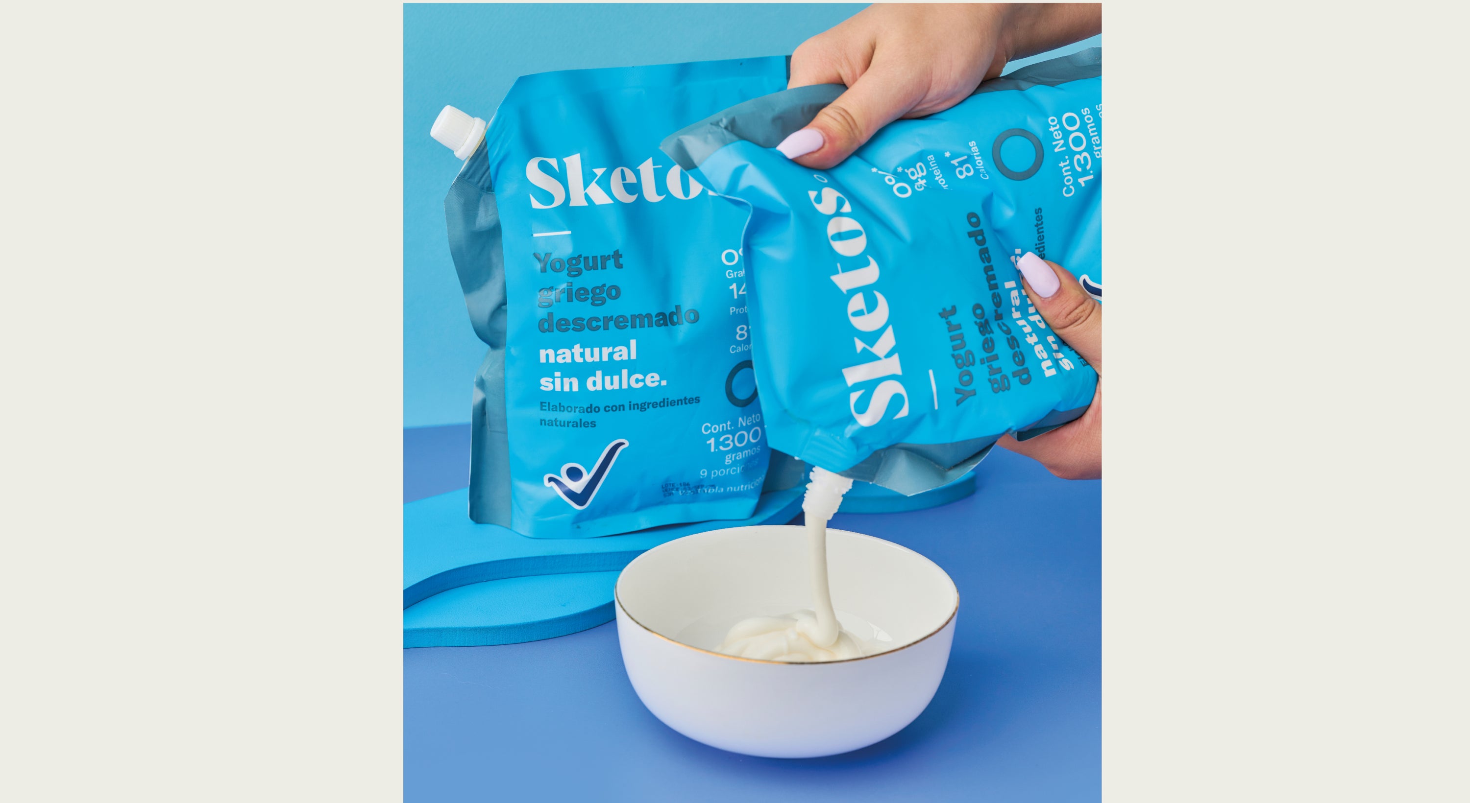Yogurt Griego Sketos Natural Doypack 1300G.