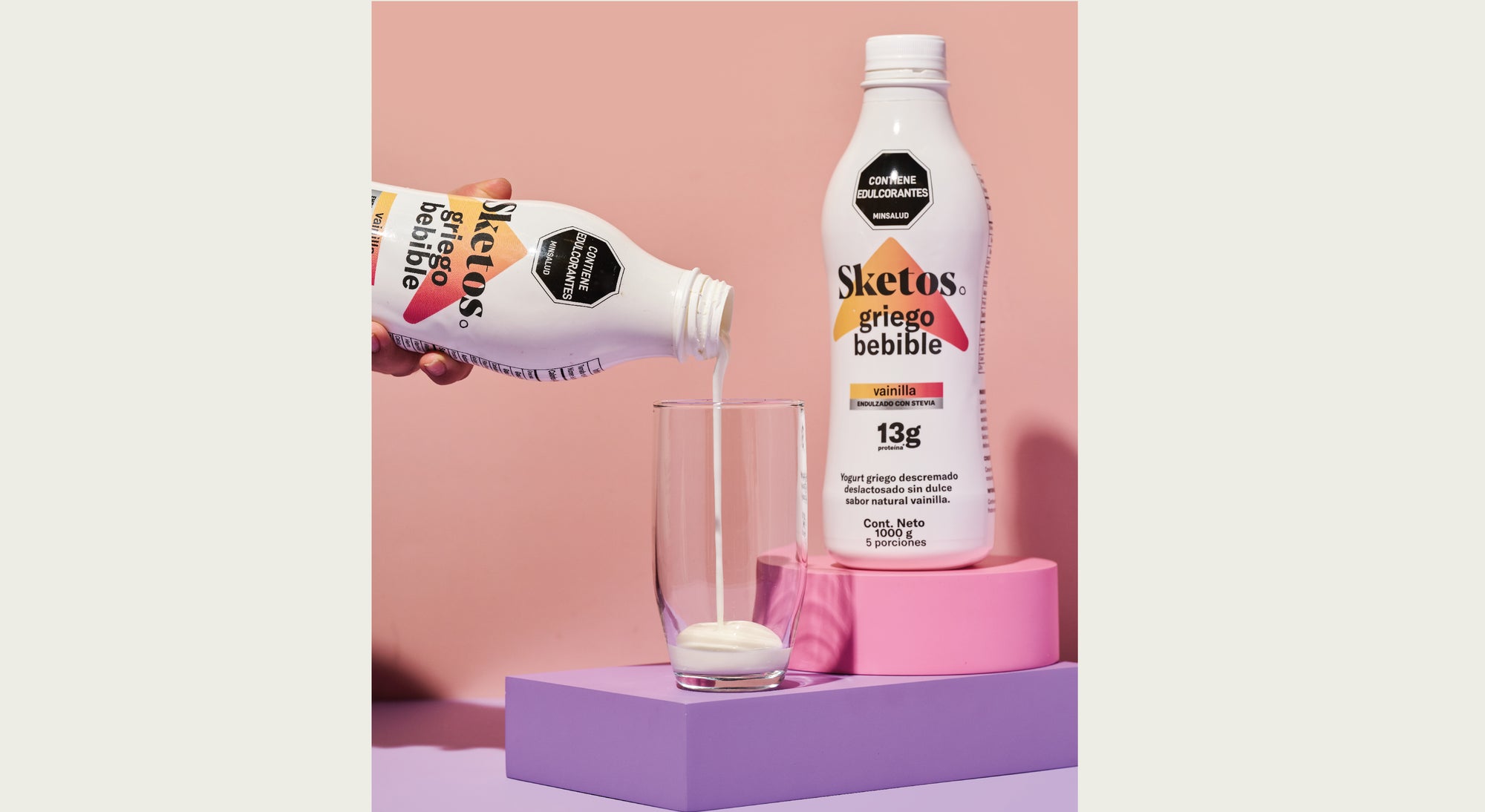 Yogurt Griego Bebible Sketos Vainilla 1000g.