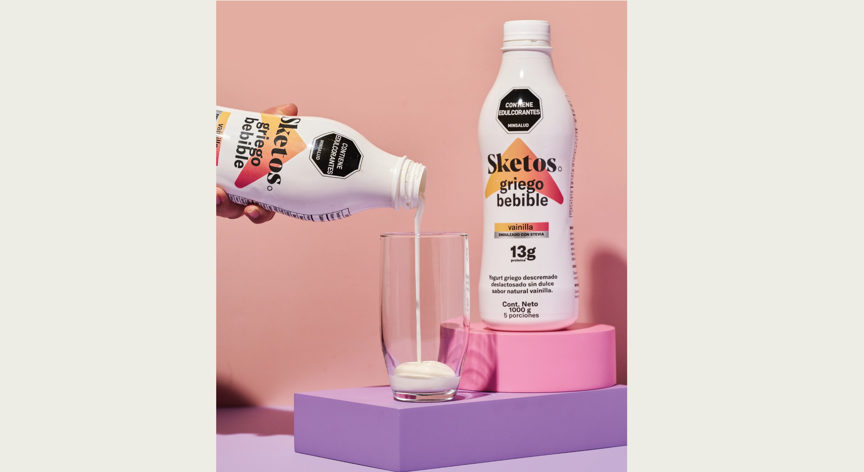 Yogurt Griego Bebible Sketos Vainilla 1000g.